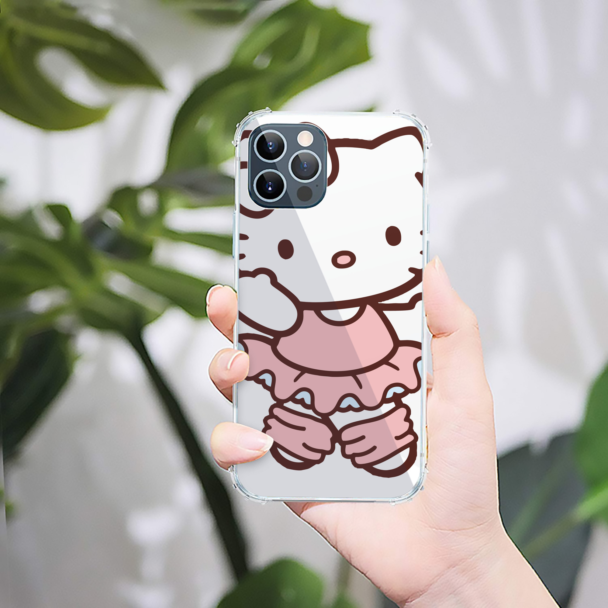 （画像用） Hello Kitty ハローキティ 【iPhone 12シリーズ対応】透明スマホケース（クリアソフトケース）